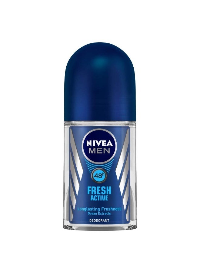 Nivea men  Deo Fresh Active Roll On for Men, 50 ml (Pack of 4) - Image 4